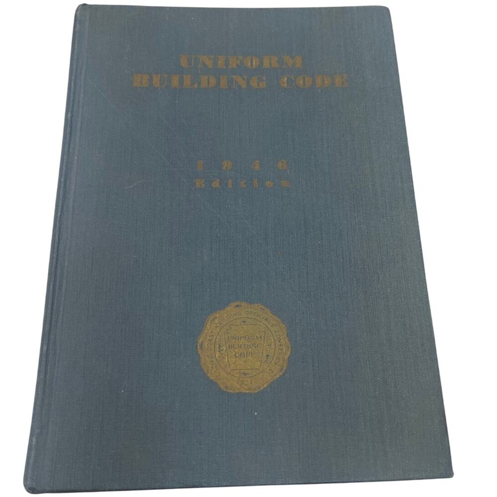Uniform Building Code 1946 Hardcover Pacific Coast Vintage Book